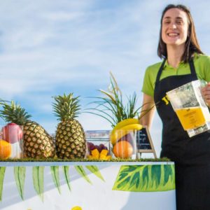 Animation bar à jus de fruits et smoothie en entreprises